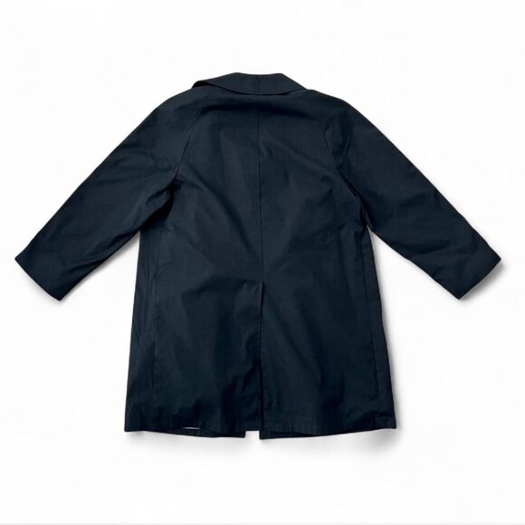 Vintage Plymouth Men's Black Fleece-Lined Collared Car Coat Button Front L - Picture 4 of 8